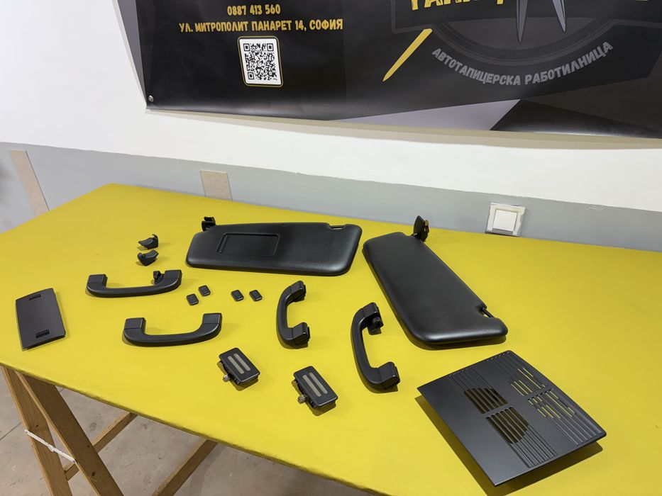 Таван, колонки и прилежащи пластмаси в алкантара е60