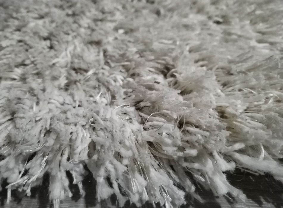 Covoare shaggy albe 80 x 120 groase 2 bucati