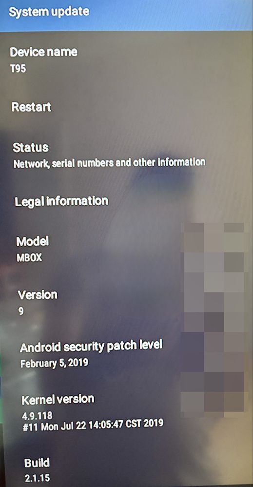 TV Box T95 max / Android 9