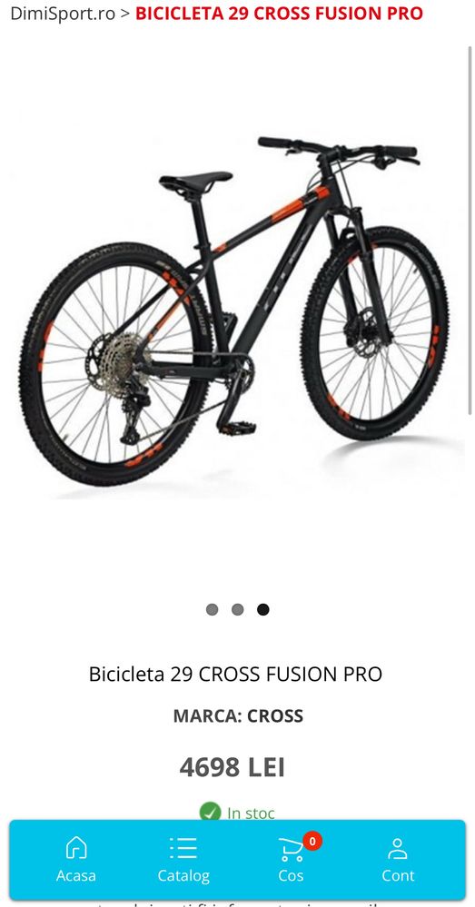 MTB Cross Fusion Pro 29’ 1x12 L Shimano Deore, Rockshox