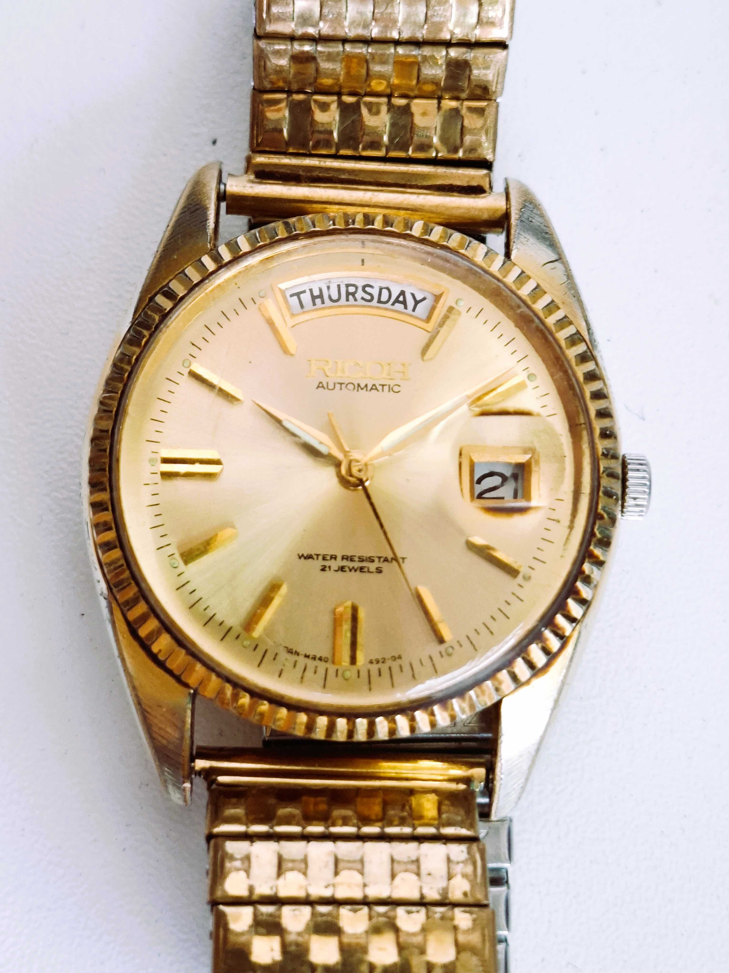 Ceas vintage Ricoh President Automatic 21 jewels day-date