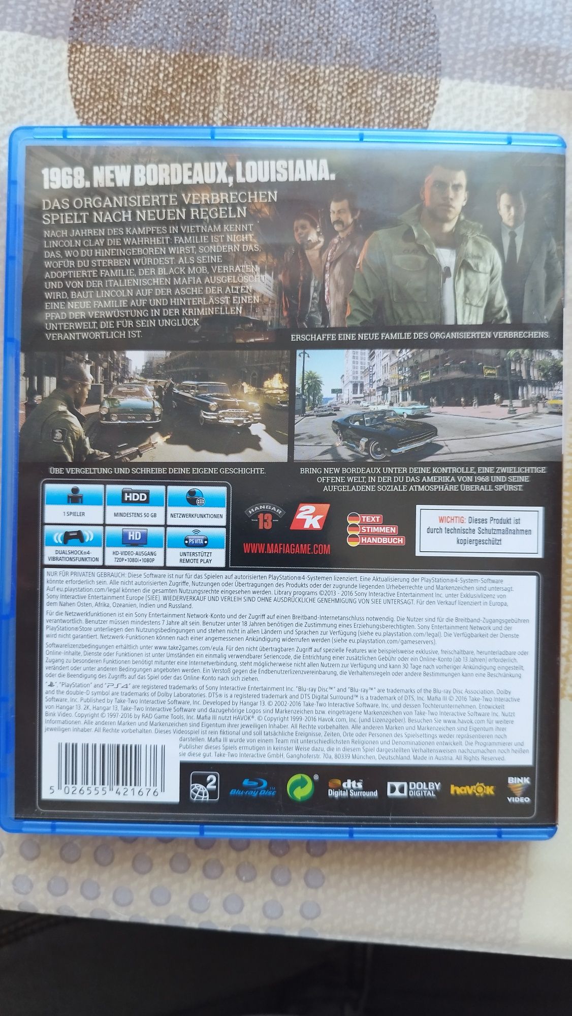 PS4 'Mafia 3' игра