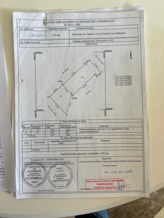 Vand suprafata teren 2124 mp Severin