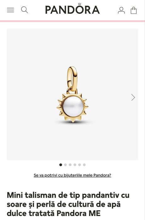 Brățară Pandora placata cu aur+ talisman perla de cultura