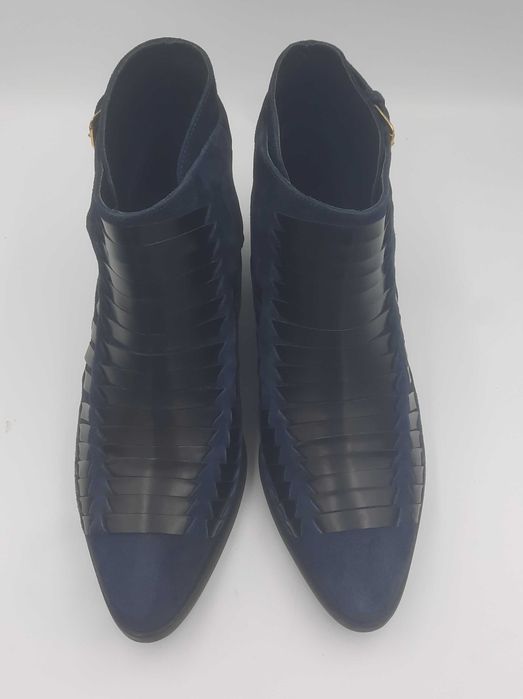 Botine lux MYSUELLY Paris noi handmade piele naturala integral 40