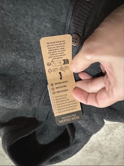 Salopeta lana merino 98 cm