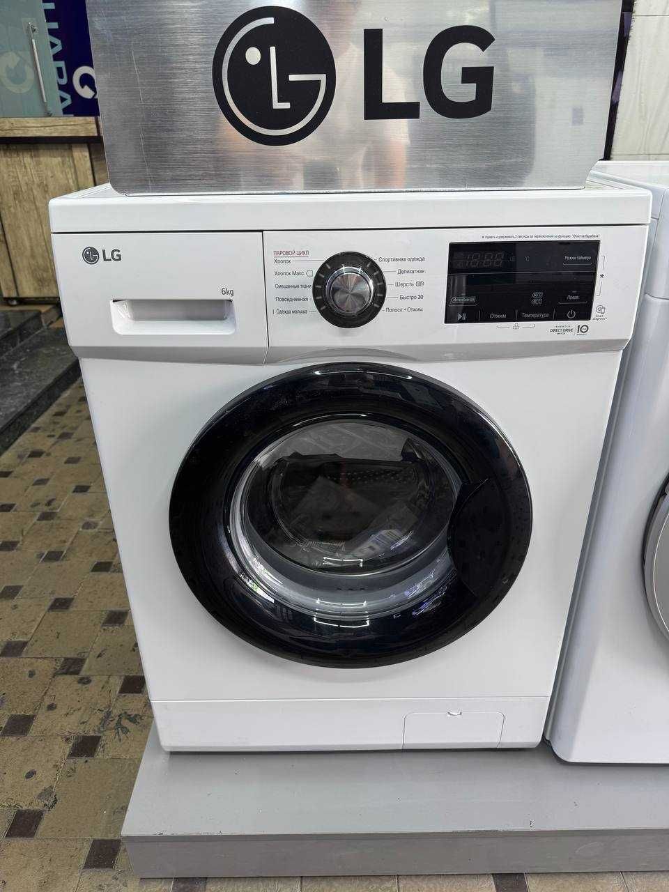 Стиральная машина LG 6кг F2J3NS8W DD Inverter Steam 6 Motion