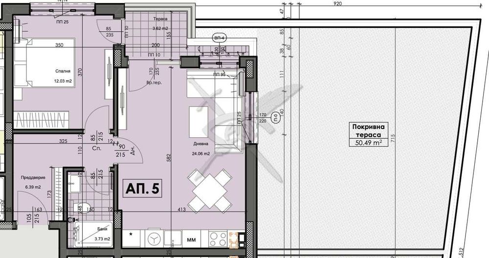 Двустаен апартамент в Кършияка 92861