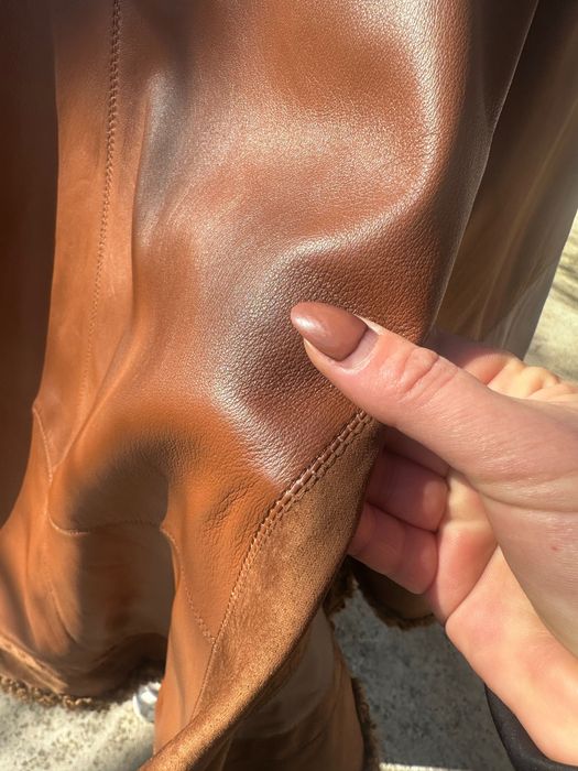 Pelerină piele întoarsă și netedă mărimea Xl