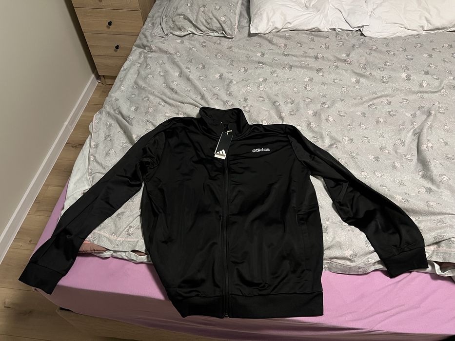 adidas Sportswear, Спортен екип с висока яка, Черен, Сив, ХЛ