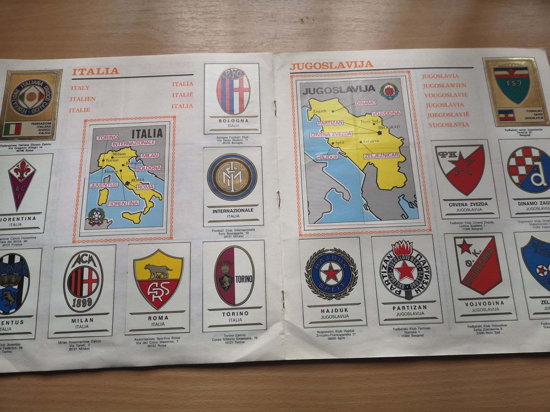 Mega Rar 1975 Panini Album Football Clubs 75 primul cu steme lucioase