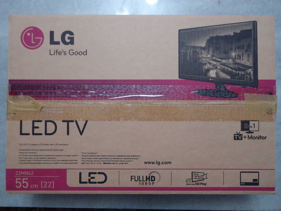 LG 22mn43d-pz Full HD 1920 x 1080 LED Монитор с TV тунер 2в1