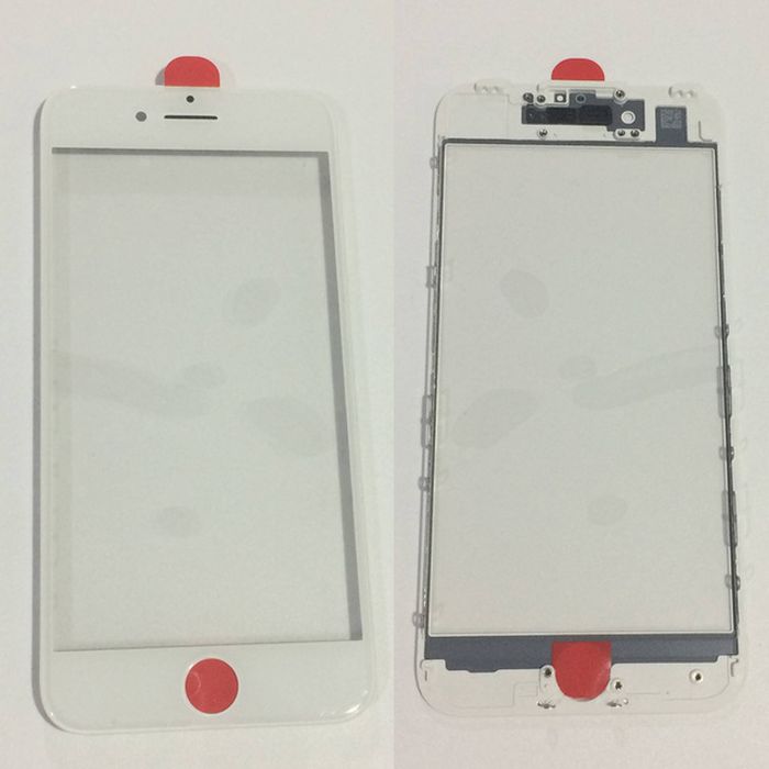 Geam cu rama si Oca pentru Iphone 8 Plus Alb