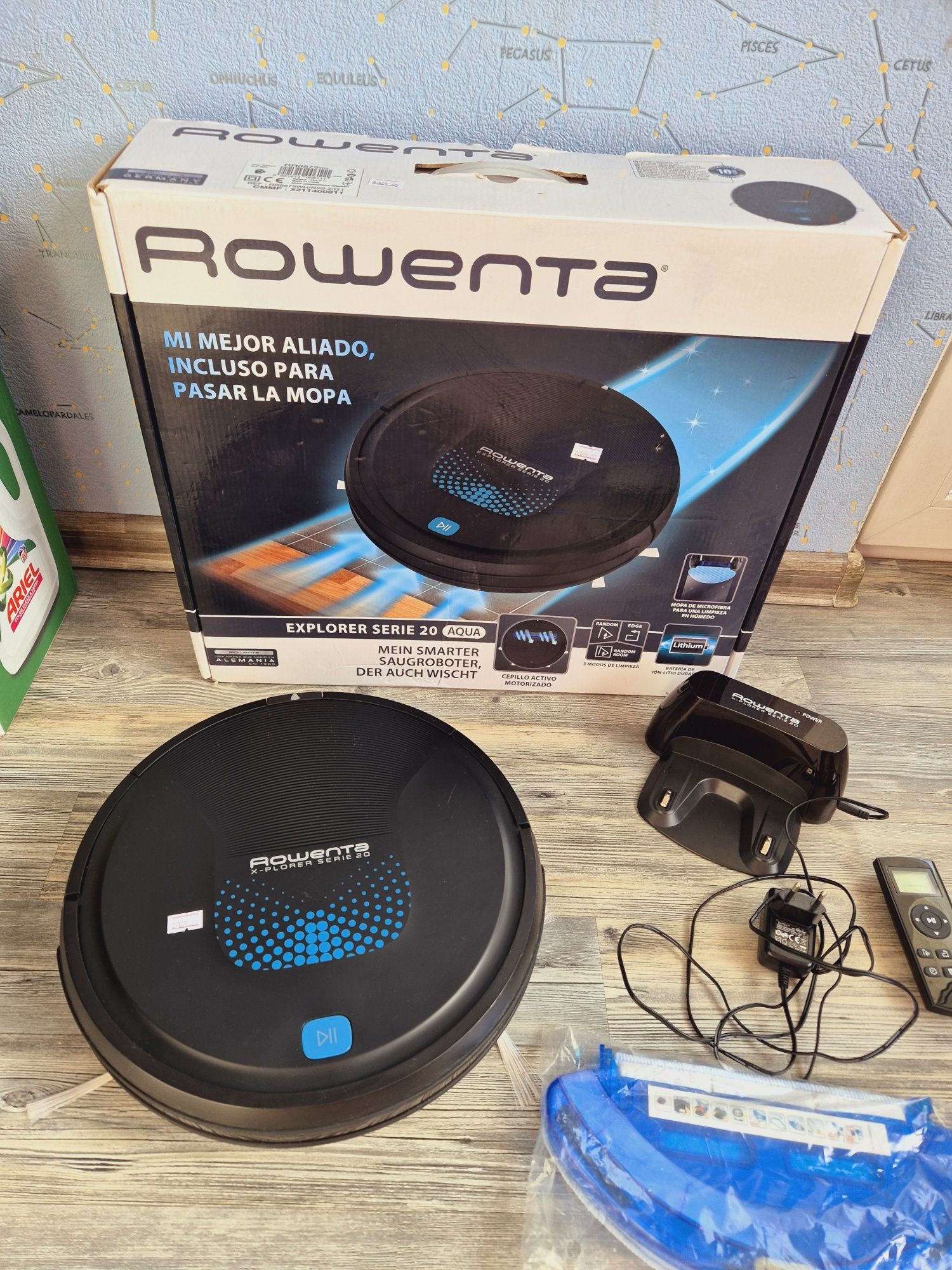 Намален от 465 лв-Робот прахосмукачка Rowenta+Моп X-Plorer Aqua