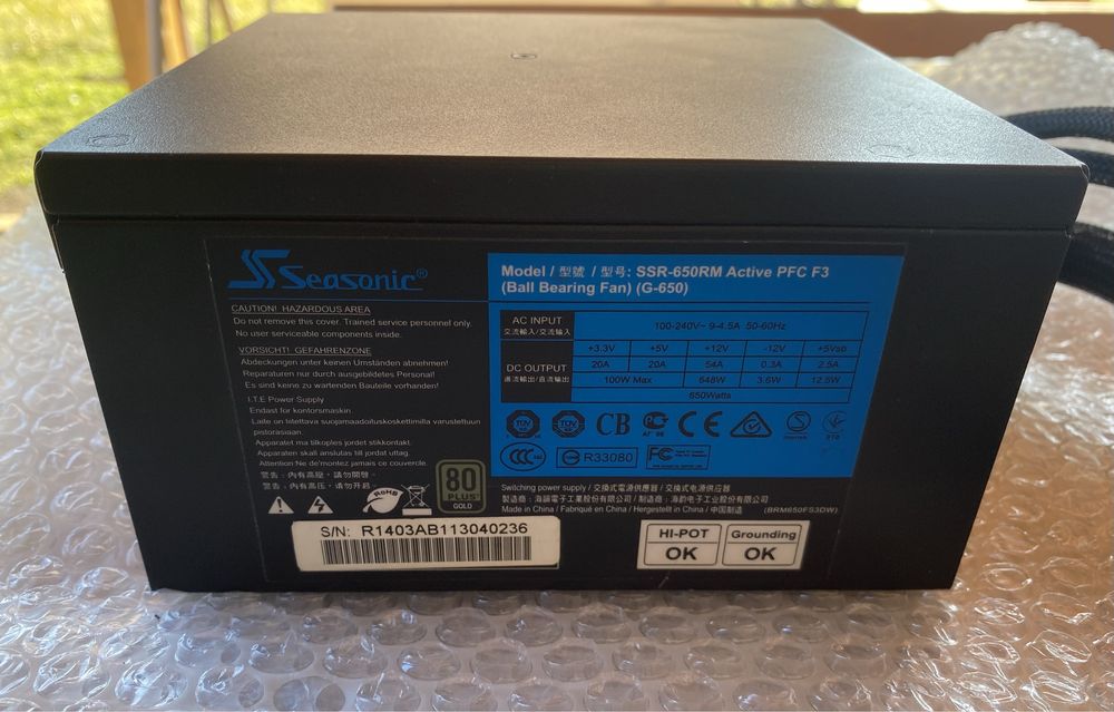 Seasonic G-series 650W 80+ gold
