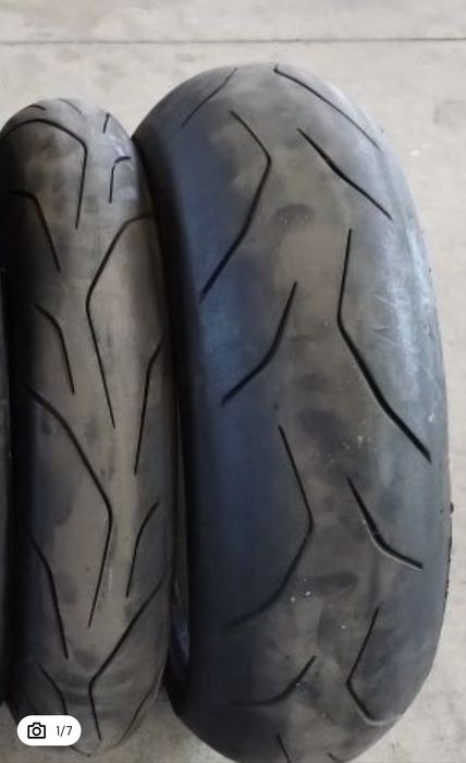 Set anvelope cauciucuri Dunlop TT  120 70zr17 si  190 55 zr17