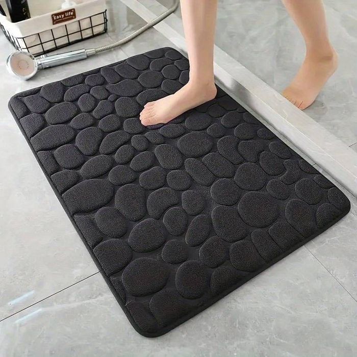 Covoraș de baie cu pietricele de culoare mixtă, cu absorbție rapidă