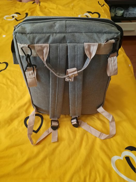 Geanta – Rucsac multifunctional pentru Scutece Bebelusi cu patut pliab