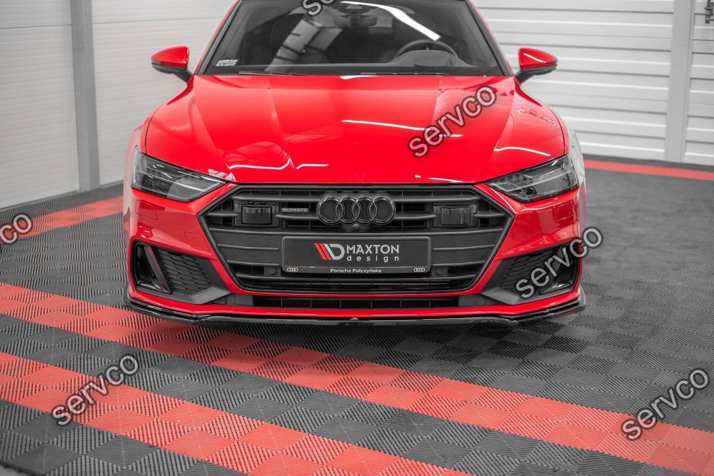 Prelungire splitter bara fata Audi A7 C8 S-line 2017- v1 Maxton Design