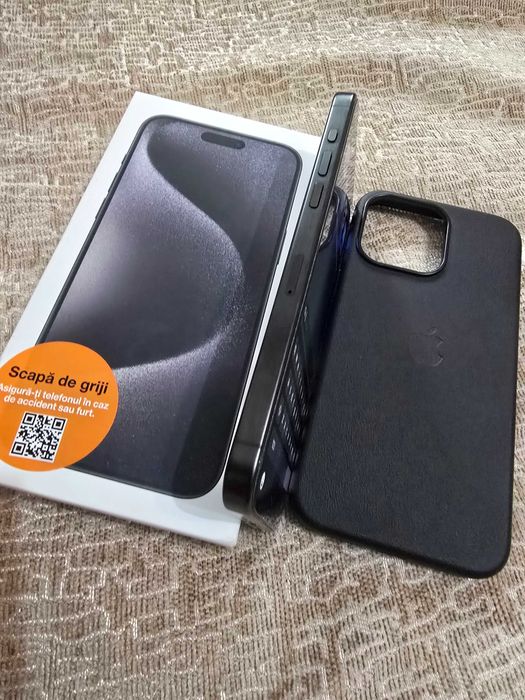 Iphone 15 pro max, full box, ca nou, 256Gb, 96% baterie, garanție vala