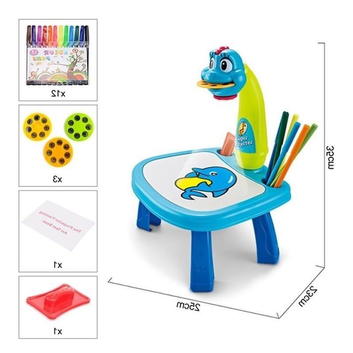 Детски проектор за рисуване 2 в 1 Различни цветове пълен комплект