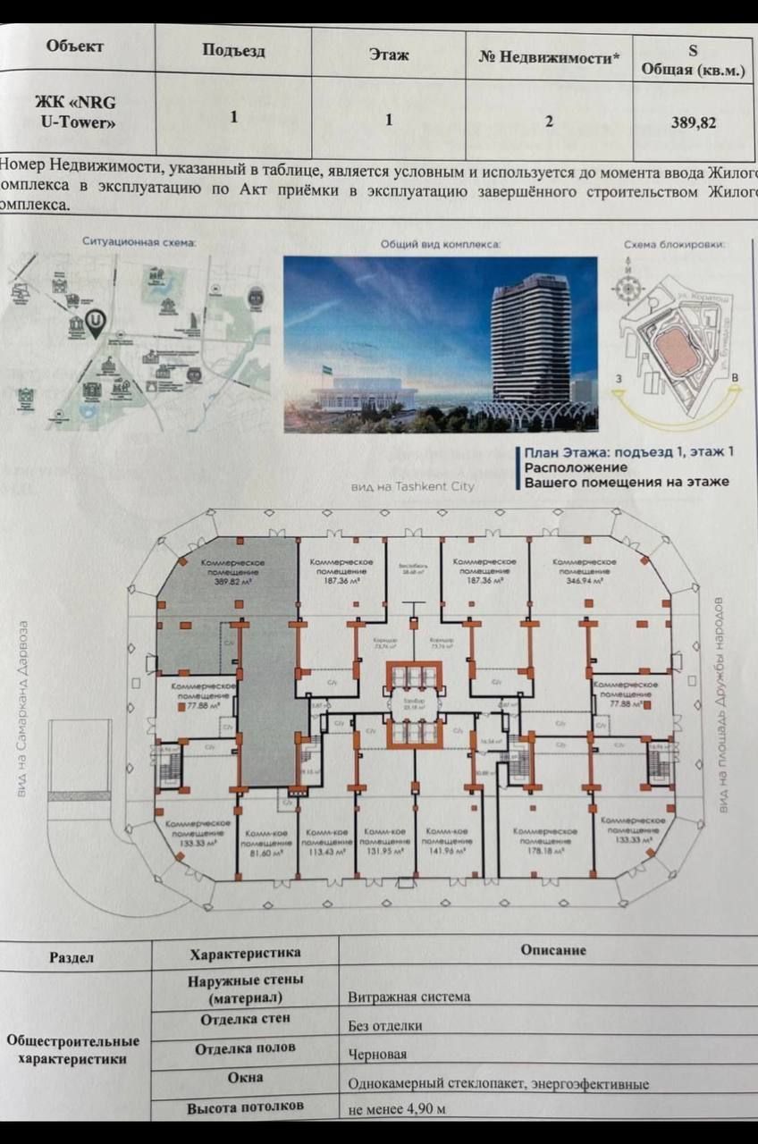 Аренда Дружба народов U-TOWER,389 m²