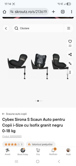 Scaun auto copii
