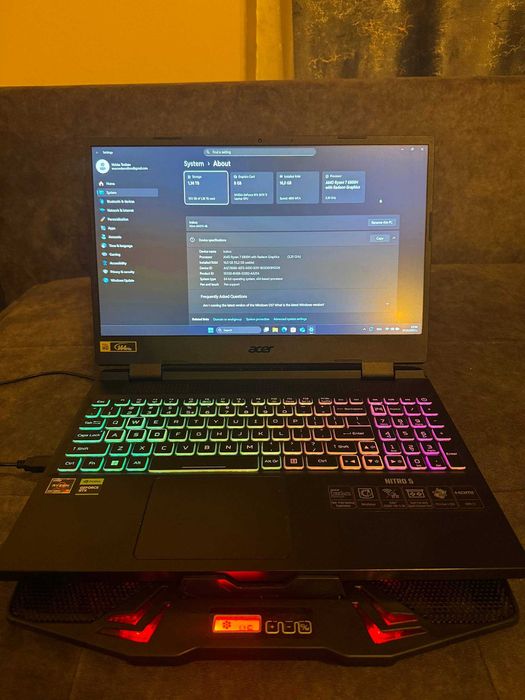 Лаптоп Gaming Acer Nitro 5, Ryzen 6800H, 16 GB, RTX 3070 Ti - ГАРАНЦИЯ