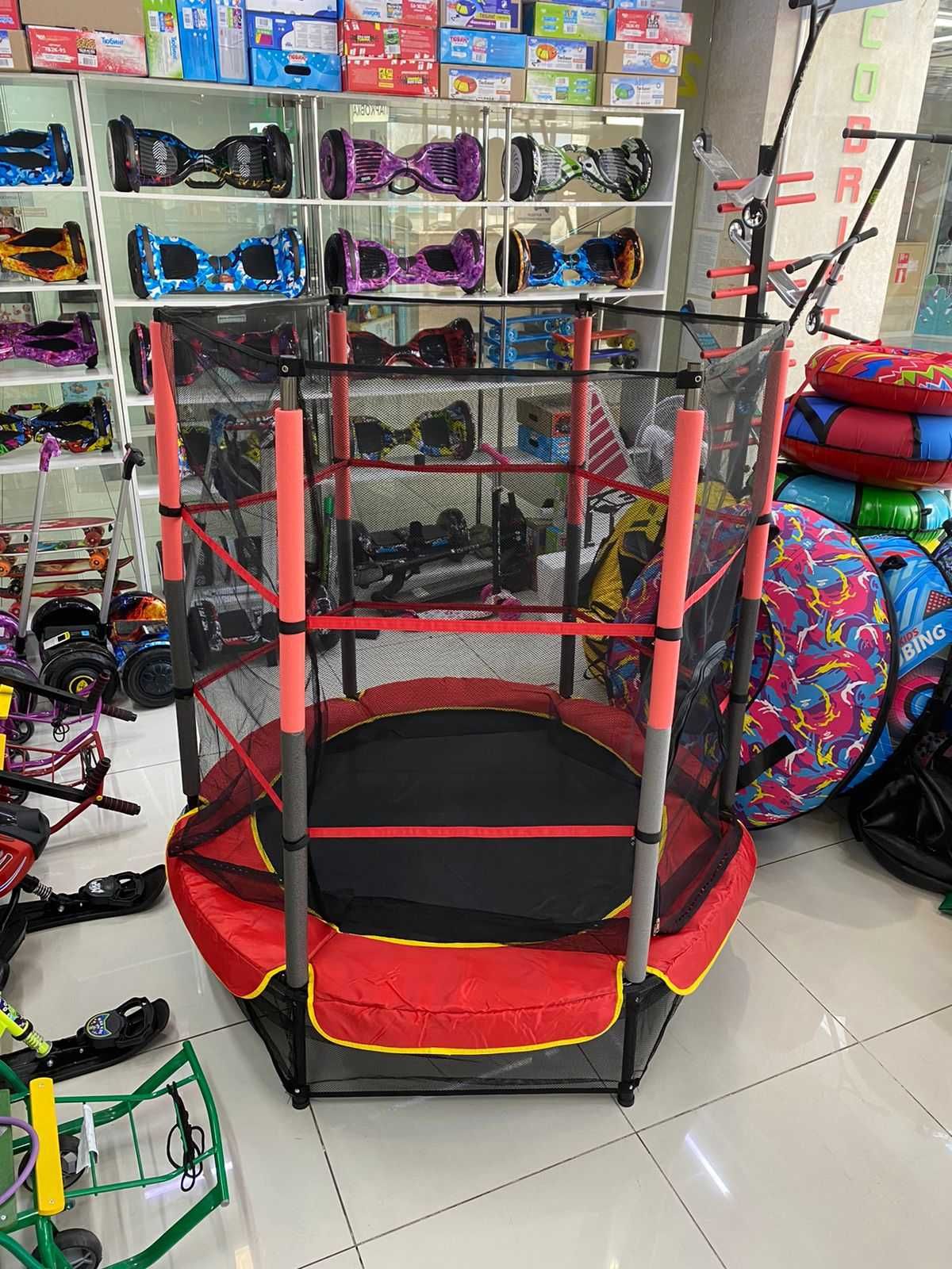 Детские Батуты Jump С Защитной сеткой для детей Доставка Батут 140 см