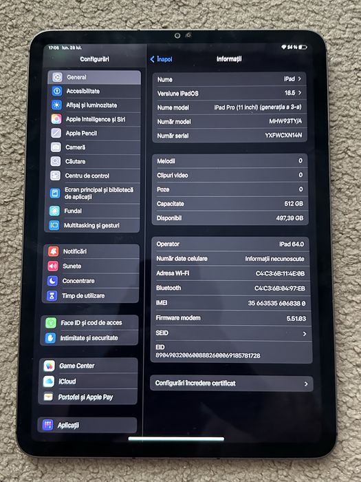 iPad Pro 11-inch (3rd generation) 512 GB Wi-Fi + Cellular