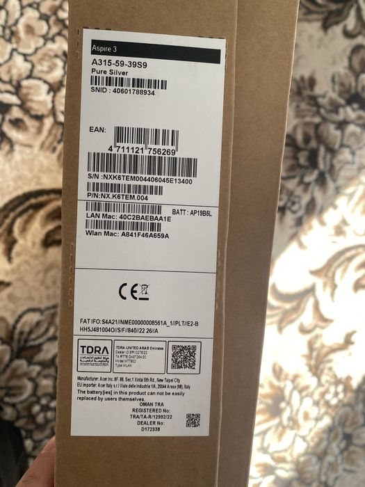 Nootebook acer core i3