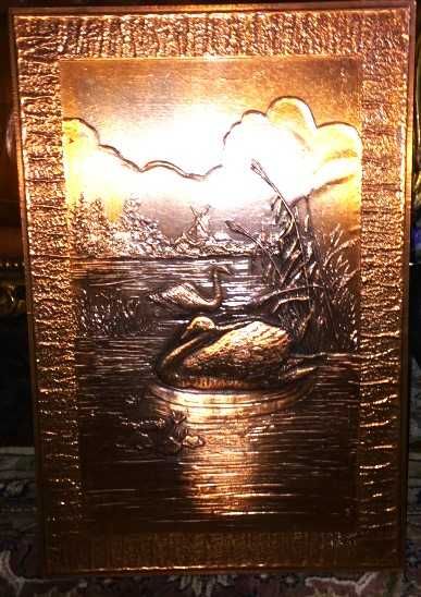 Tablou deosebit-basorelief-placa solida cupru-Olanda