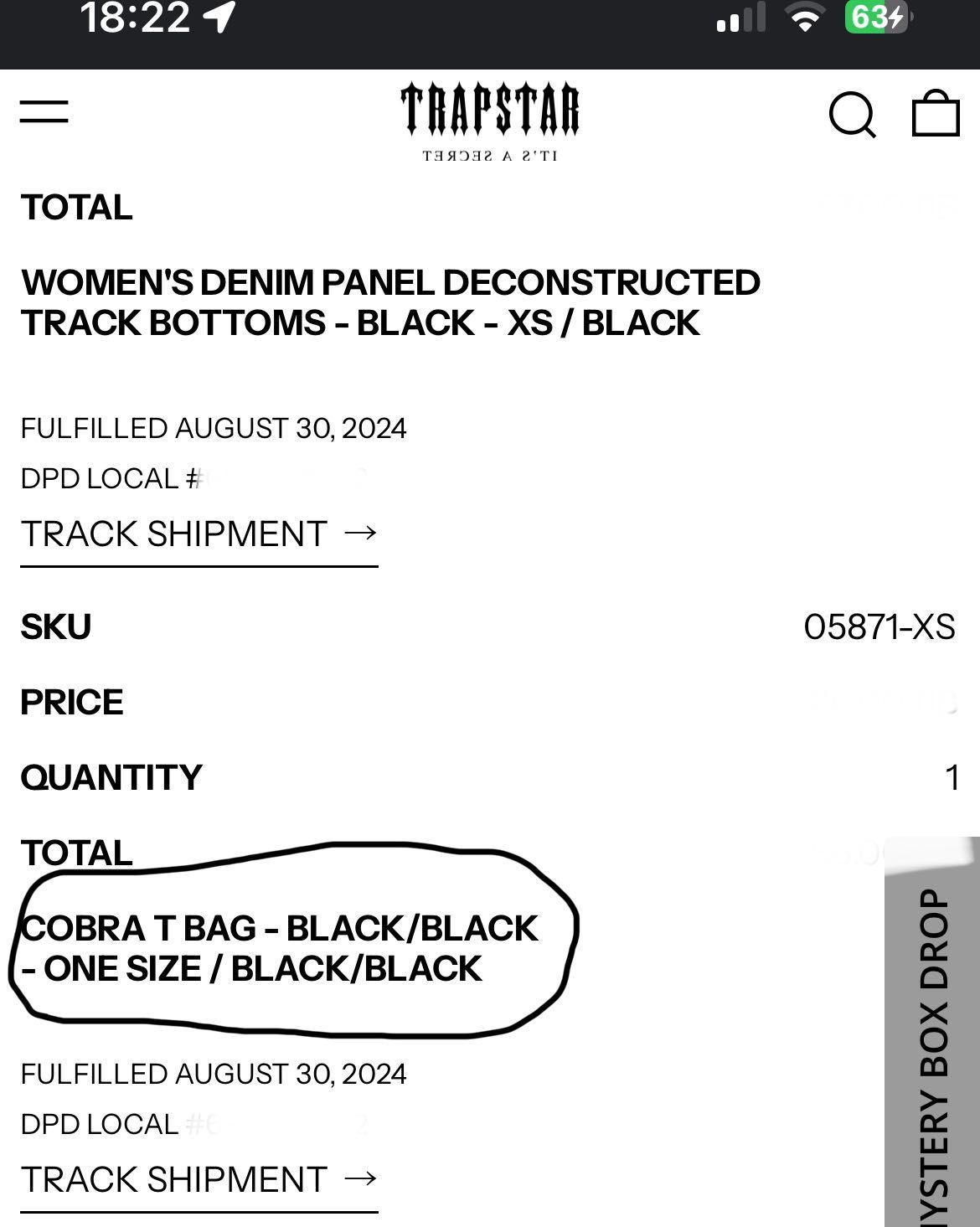 Trapstar bag оригинална директно от сайта uk.trapstarlondon.com.