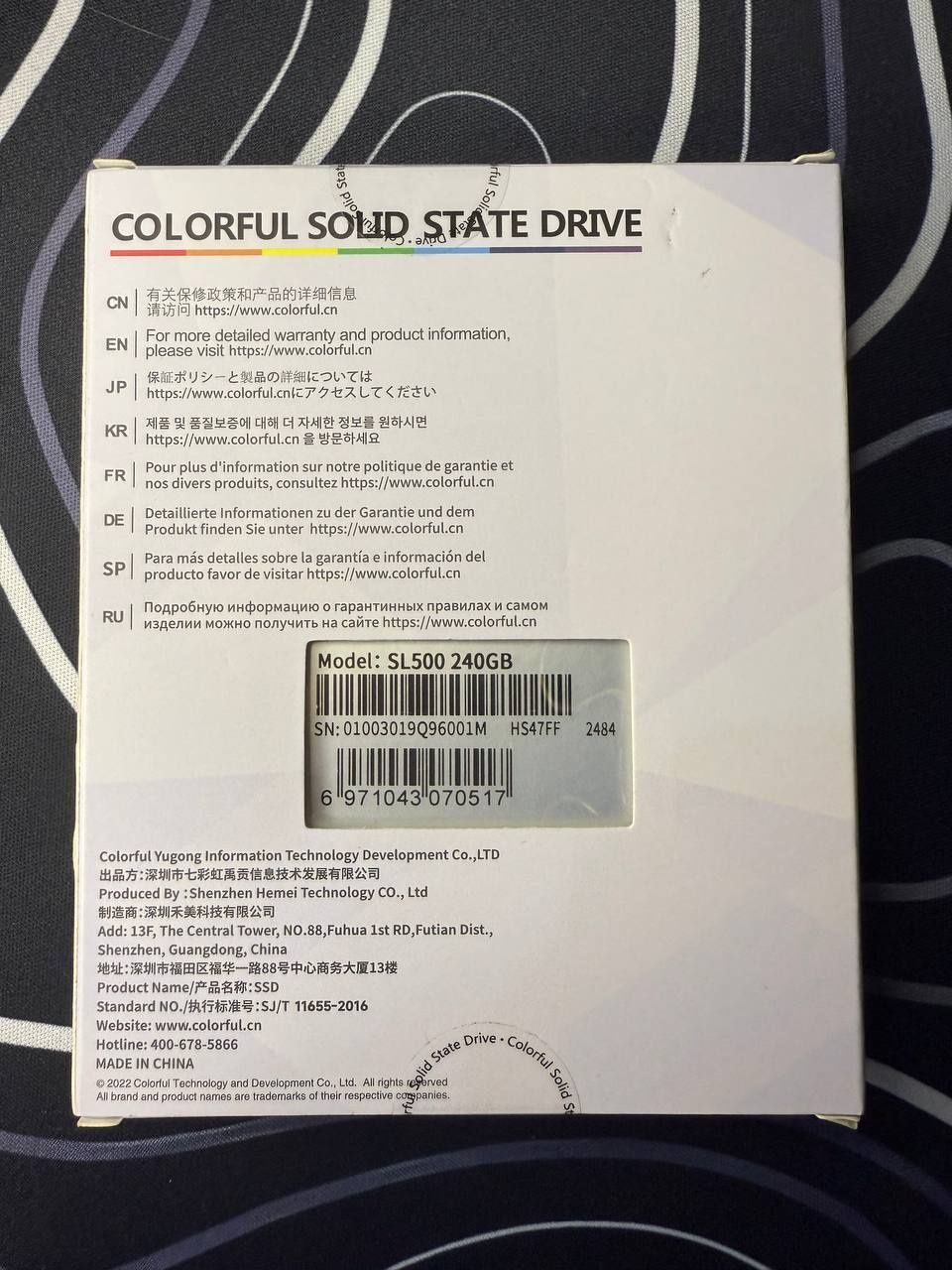 Новый SSD 256 ГБ | SATA 3.0 (6 Гбит/с) | Заводская упаковка

Продаётся