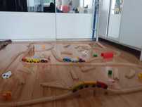 Tren cu sina din lemn Ikea