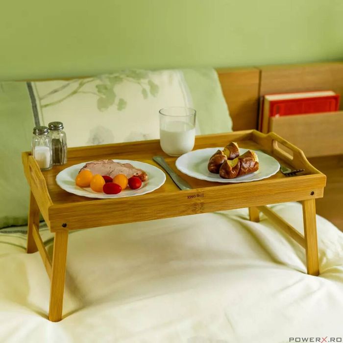 Masa pentru mic dejun, din bambus 50x30x7cm, Kinghoff