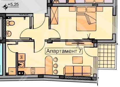 Двустаен апартамент Христо Смирненски 711-22172