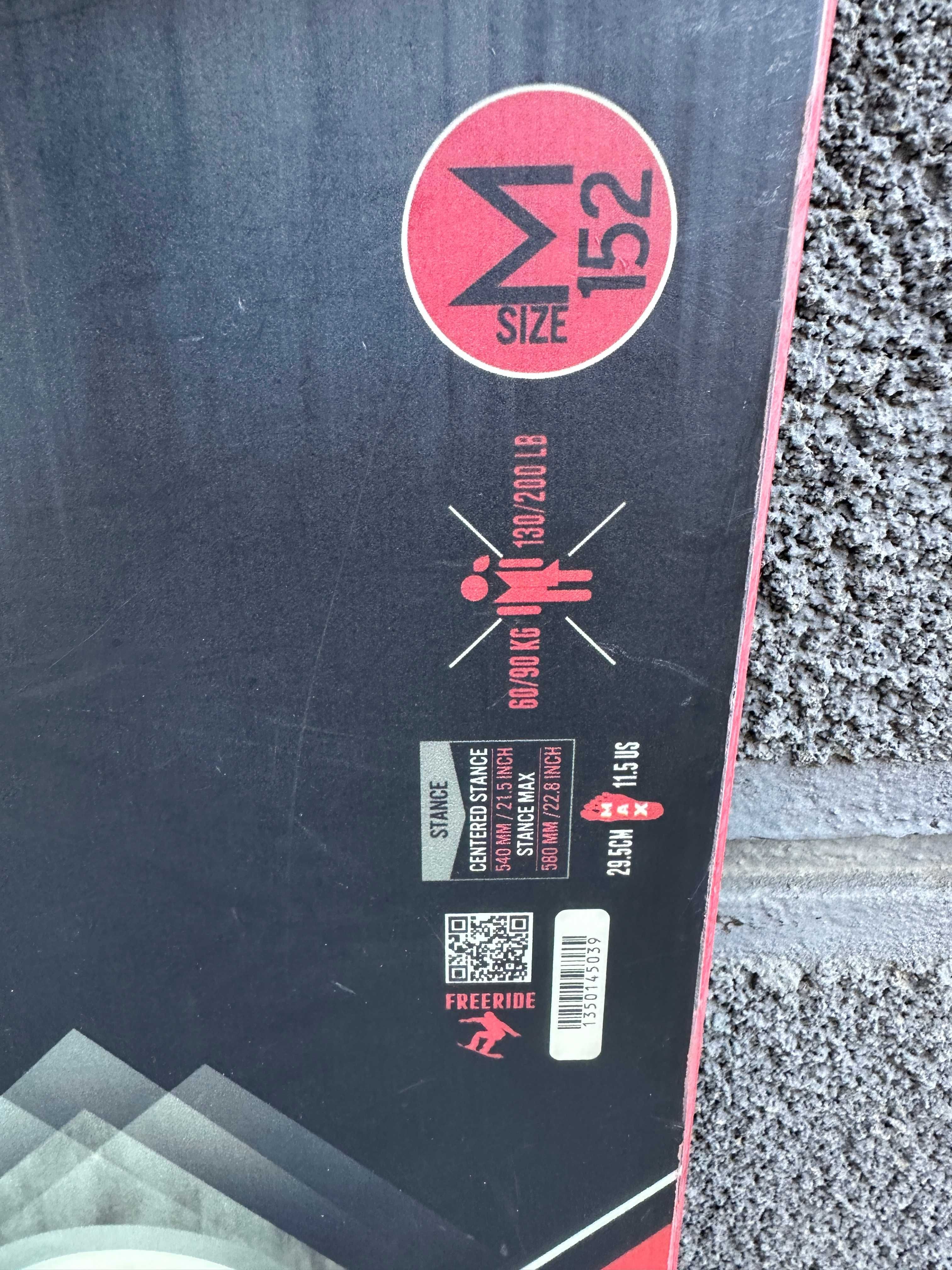 placa snowboard salomon quattro L152cm