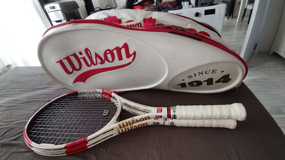 Тенис ракети Wilson Pro Staff 95 " 2 бр. (със сак Wilson 1914) - юбил.
