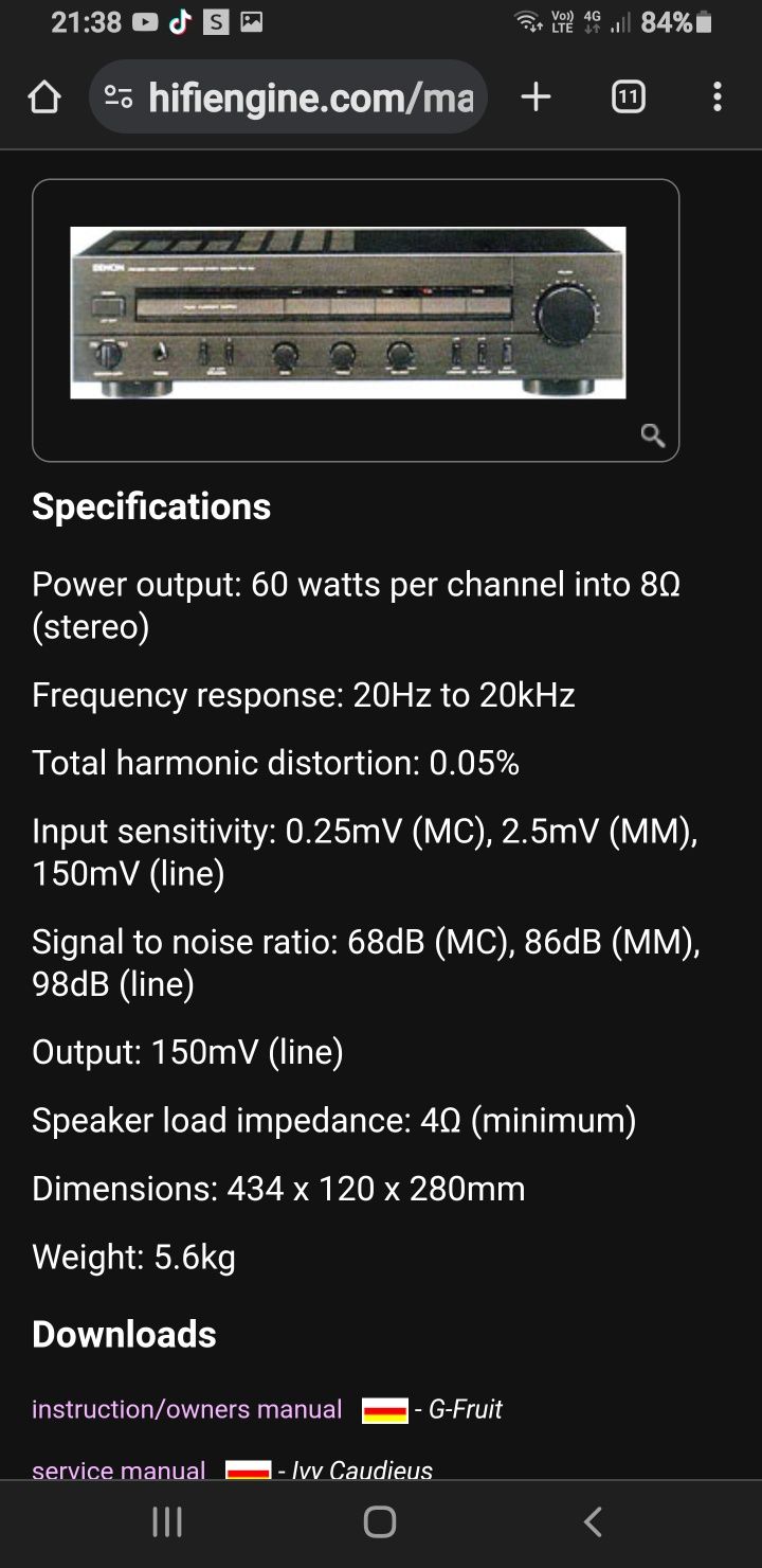 Denon PMA 320 negru