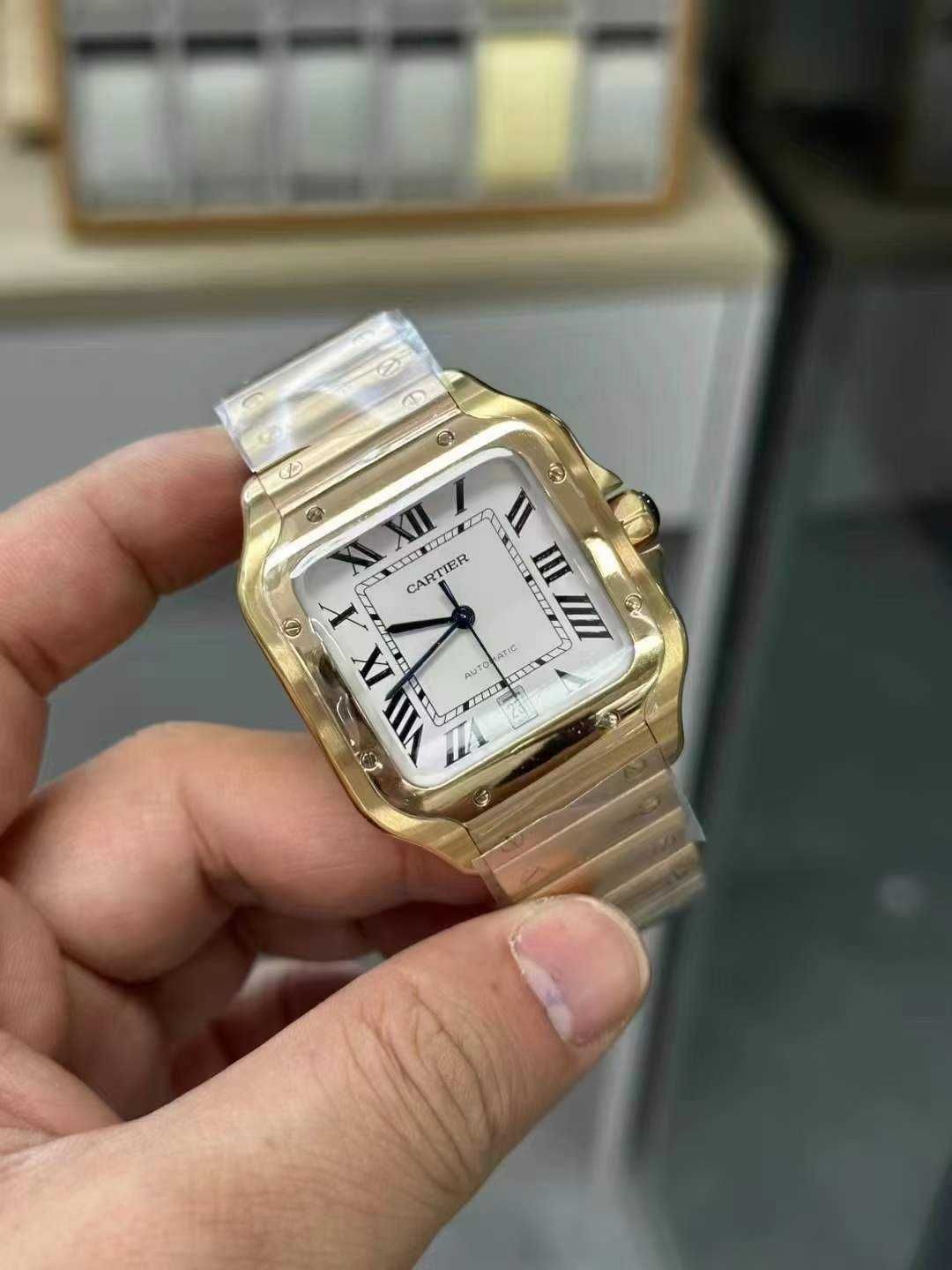 Часовници Cartier santos 100 розово злато