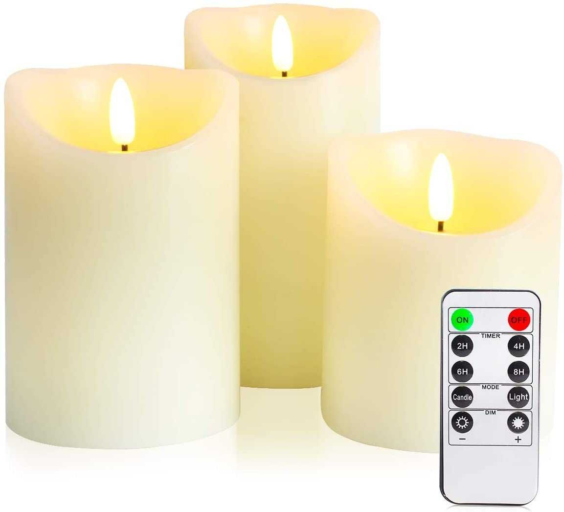Комплект трептящи LED свещи без пламък