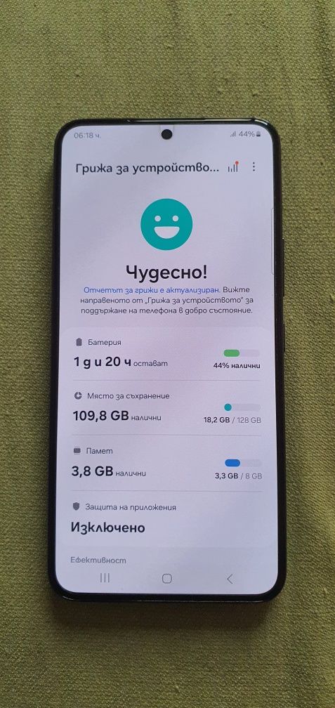 Като нов Samsung S22 Duos 5G 128 GB 8 GB Ram Android 15