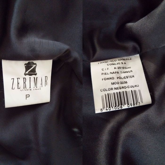 Geaca de piele barbati zerimar originala piele naturala marime L haina