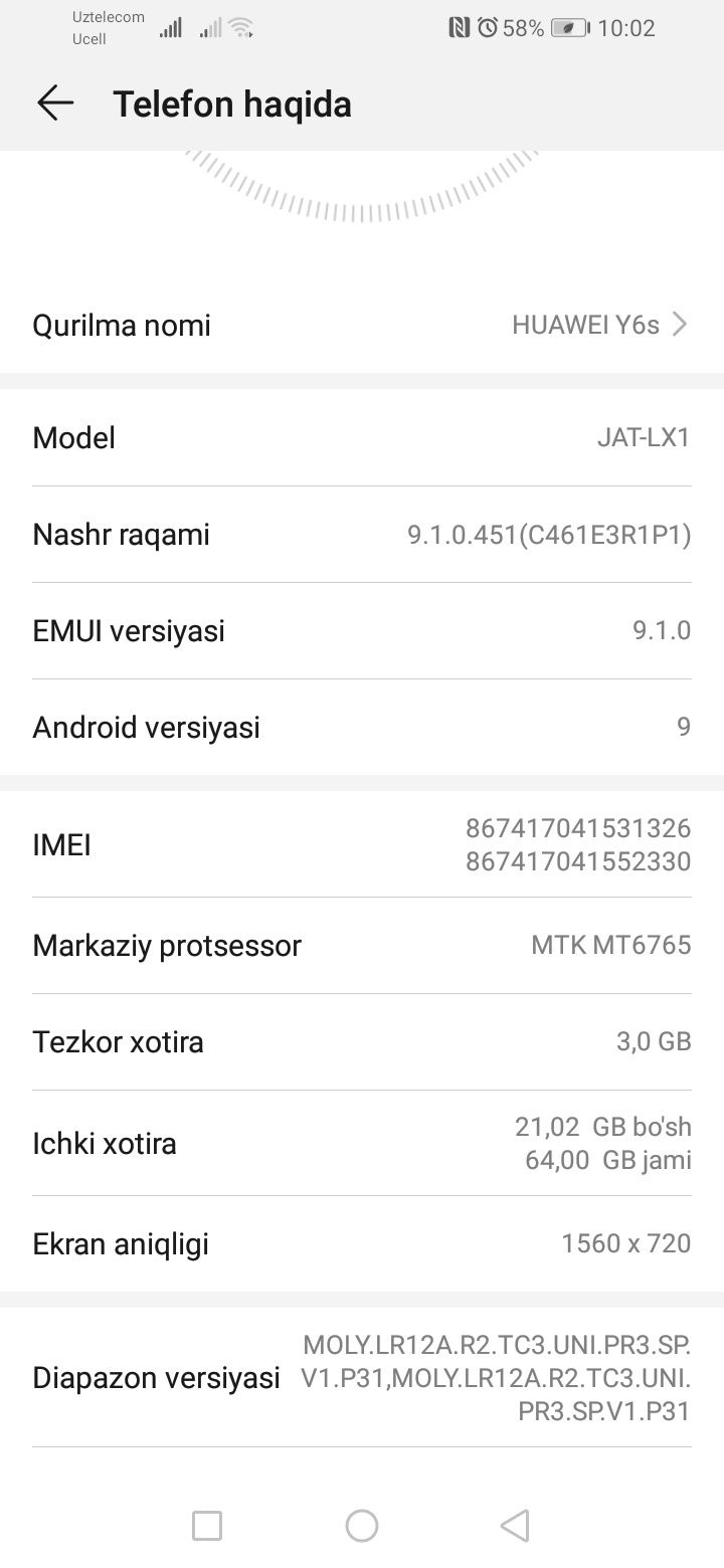 Telfon sotiladi yaxshi ishlashi
