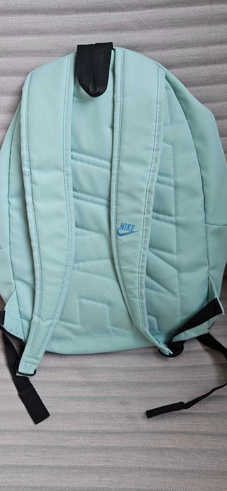 Rucsac Nike cu logo, Verde smarald, turquoise, material textil