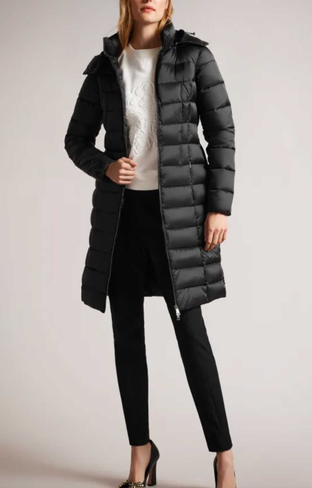 Дамско Дълго Потплатено Палто "Ted Baker" Alice-Black Coats & Jackets