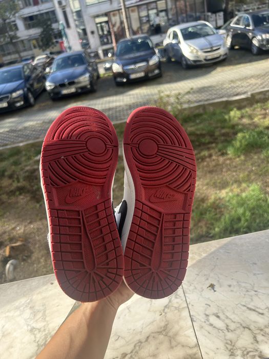 Vand Nike Air Jordan 1 Low White Univeristy Red