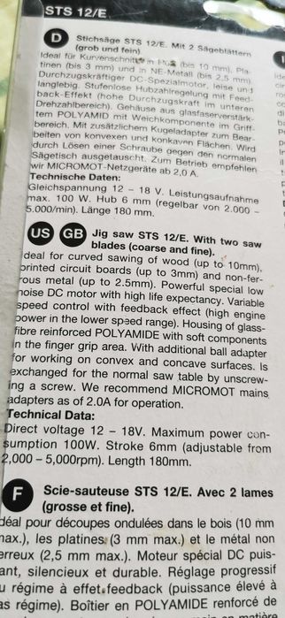 Fierastrau pendular STS 12 E, Proxxon