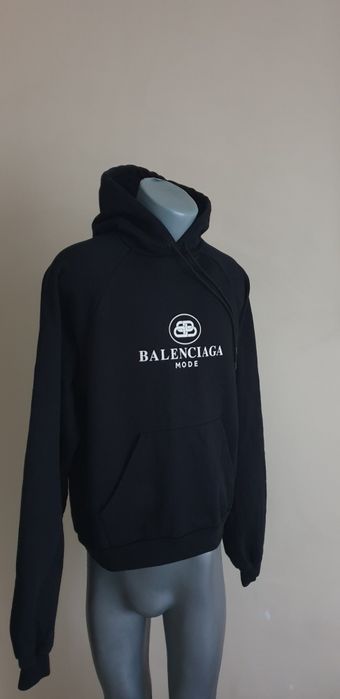 BALENCIAGA Mode Cotton Mens Hoodie Portugal / М Unisex ОРИГИНАЛ Суичер